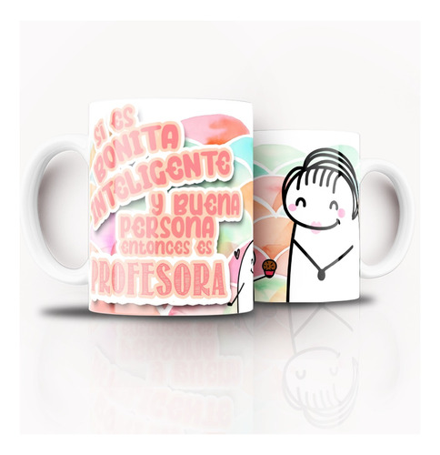 Tazón Taza Personalizada Flork Día Del Profesor Vol1.