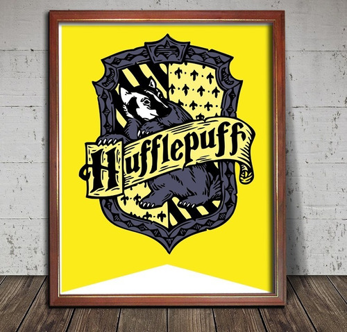 Harry Potter Poster Hufflepuff Enmarcado Para Colgar 
