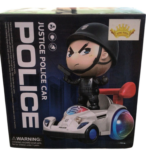Juguete Carro Policia Con Luces Y Sonido Carro Policia Blanco
