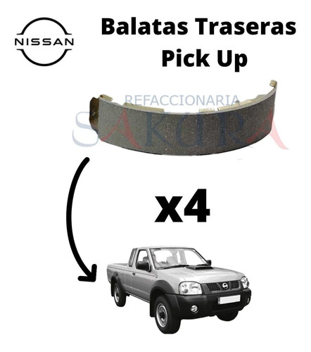 Balatas Reudas Tras Estaqitas Nissan 1994-2014 Fp