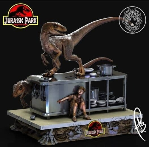 Archivo Stl Impresión 3d - Jurassic Park Kitchen Scene - Mic