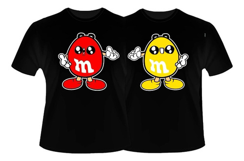 Playeras Parejas Novios Dúo Amor M&m's Chocolate 14 Febrero