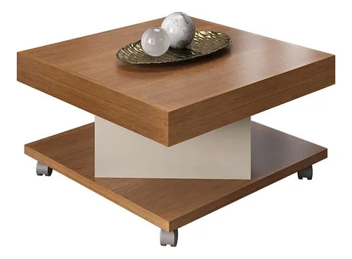 Mesa De Centro Quadrada Saara Cinanomo E Off White