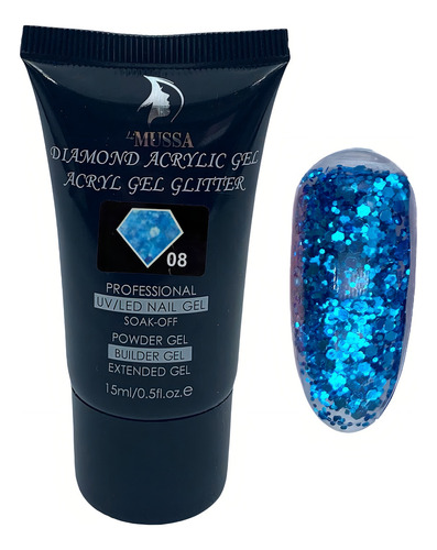 Polygel Acrygel Acrilico Para Uñas Glitter Galaxy 15 Ml Dama