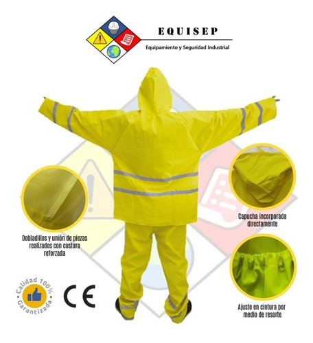 Imagen 3 de 9 de Traje Pvc | Conjunto Pvc | Impermeable & Reflectivo