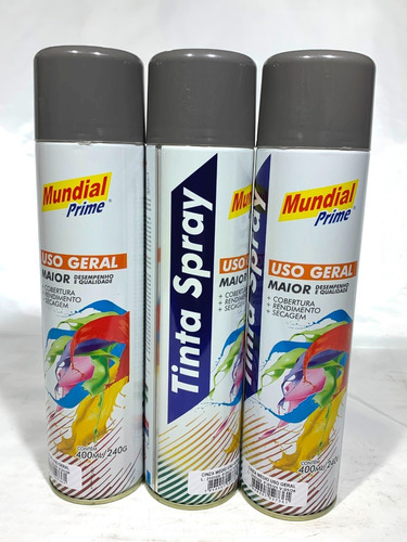 Pintura Aerosol Spray Esmalte Gris Medio #1  400ml M44