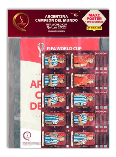 Argentina Campeon Del Mundo Mega Poster + 30 Laminas Panini