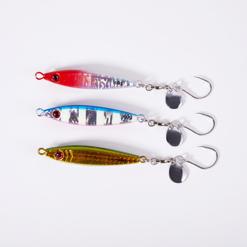3pcs Jig 60g Señuelos Luminoso Para Pescar Lance Largo Mar Color 6003