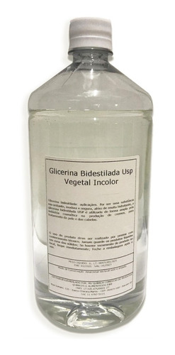 Glicerina Vegetal Bidestilada - Frasco 1lt = 1,26 Kg