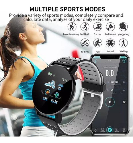 Smartwatch 119 Plus - Rendondo Deportivo Notificación Redes