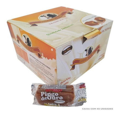 Pingo De Ouro Do Sitio Doce Leite Cremoso  C/ 40 Unidades