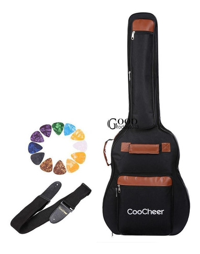 Coocheer 600d Oxford Guitarra Acústica Bolsa 5 Bolsillos Aco