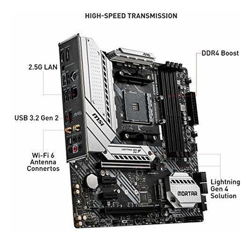 Mag B550m Mortar Wifi Gaming Motherboard Amd Am4 Ddr4