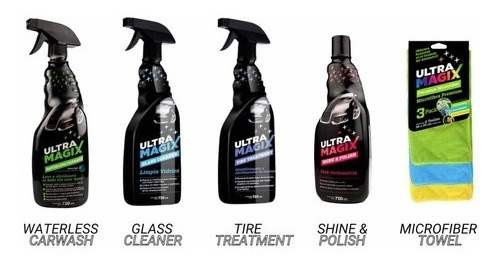Kit Limpieza Y Cuidado De Auto - Ultra Magix 5 Productos