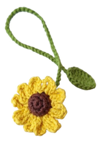 Marcapáginas Flor Margarita Tejida A Crochet 