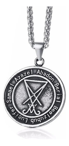 Collar Vantage De Acero Inoxidable Para Hombre Sigil Lucifer