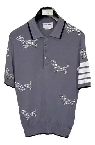 Polo Tb Thom De Lana Jacquard Para Hombre