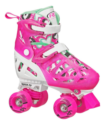 Patines 4 Ruedas Niña Ajustables Roller Derby Talla 30 A 32