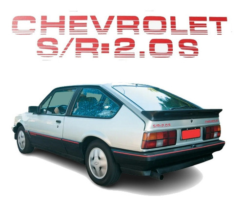 Adesivo Branco Emblema Chevrolet Monza Sr 2.0/s