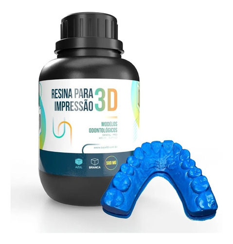 Imagem 1 de 5 de  Resina Pro De Alta Performance - Dental - Azul - Loja 3d