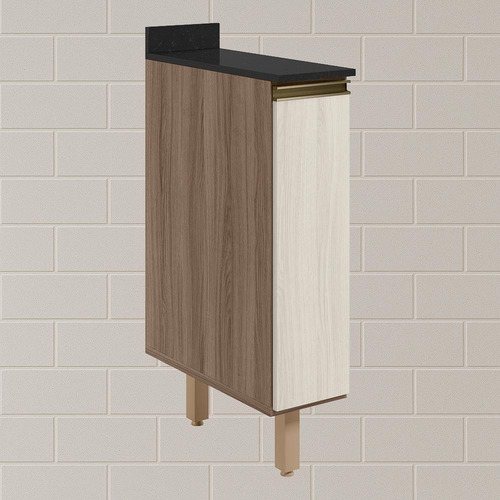 Balcao Com Tampo 1 Porta 20cm Mdf 16796 Carvalho Toq Nicioli