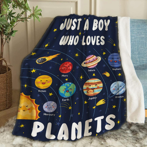 Artblanket Just A Boy Who Loves Planets Sistema Solar Manta 