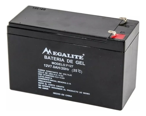 Bateria De Gel Recargable 7a 12v Hiltron Ups Megalite F01127