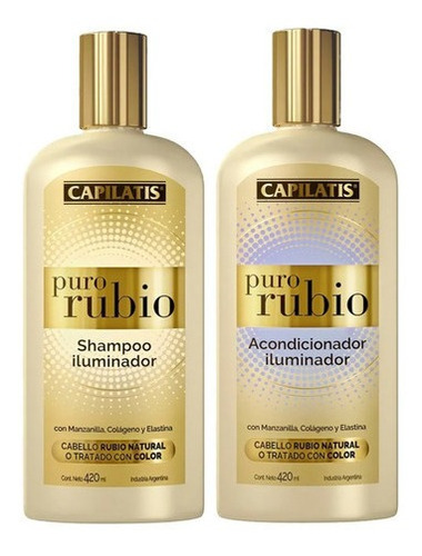 Combo Capilatis Puro Rubio Iluminador Shampoo Acondicionador