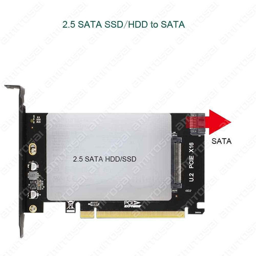 Placa Pcie X16 Disco Ssd U2 Nvme Amitosai Mts-pciex4u2