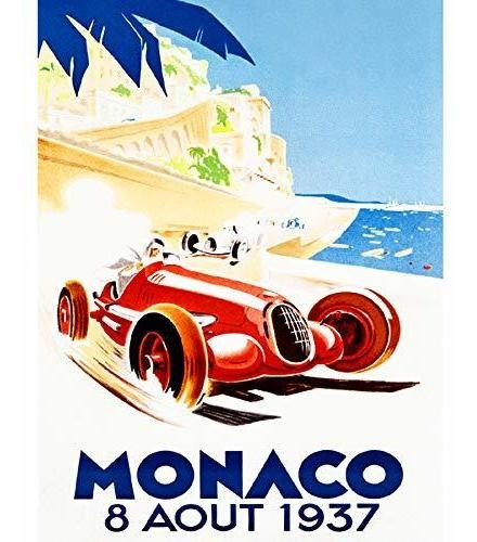 Wee Blue Coo Racing Car Monaco 1937 Grand Prix Sin Marco Pós