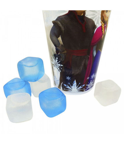 Imagem 3 de 3 de Copo C/canudo E Cubo De Gelo Plastico Disney-frozen