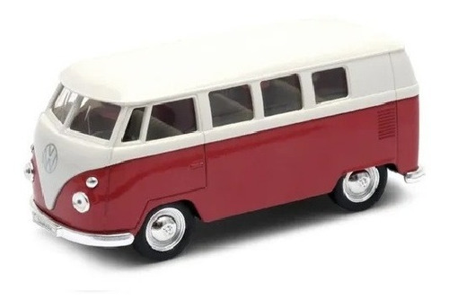  Autito De Colección Volkswagen 1963 Bus T1 Rojo 1:34 Welly 