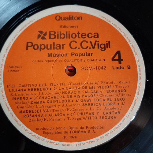 Sin Tapa Disco Musica Popular Biblioteca Vigil Disco 4 F0
