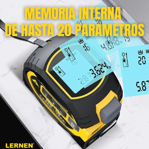 Medidor De Distancia Laser 40m Con Huincha De Medir 5m