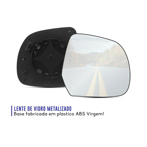 Lente Espelho Retrovisor March Duster Oroch Versa Com Base
