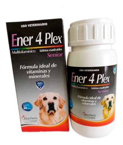 Ener 4 Plex Senior Vitaminas Perros Geriátricos + De 7 Años 