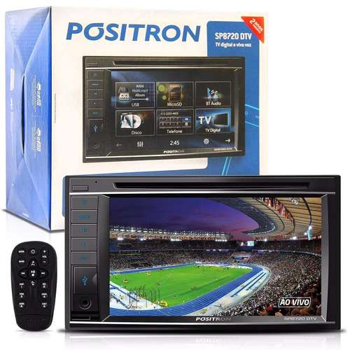 Dvd Player 2 Din 6,2 Sp8720dtv Bluetooth Usb Sd Aux Positron