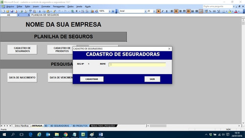 Planilha Para Cadastro E Controle De Segurado E Seguradora