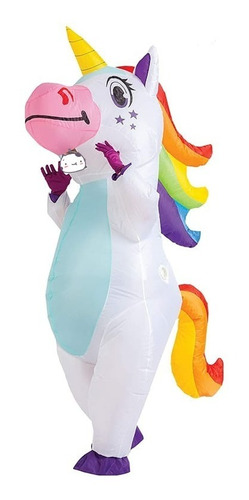 Imagen 1 de 1 de Disfraz Inflable Halloween Unicornio