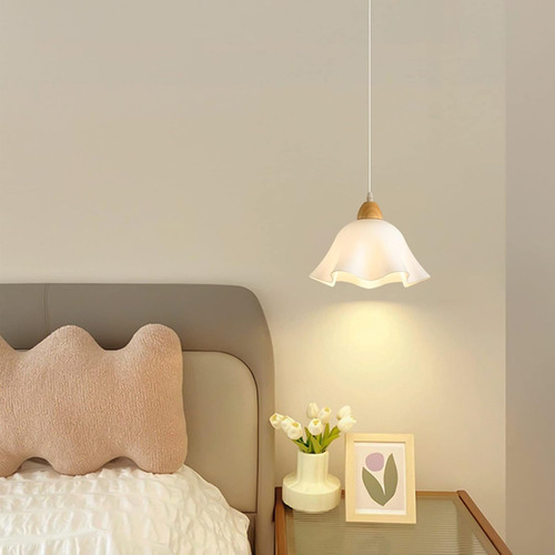 Lampara De Techo Kivs Praga Vl Luz Colgante E27 Color Blanco Detalles En Madera