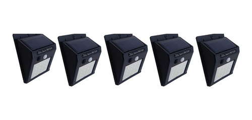 Lamparas Solar Led Sensor De Movimiento Kit 5 Reflectores