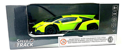 Auto Lamborghini Veneno 1:24 Radio Control Remoto Color Verde