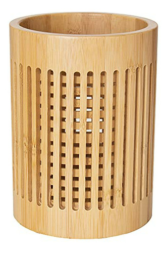 Porta Utensilios De Cocina De Bambú, 5 X5 X7 