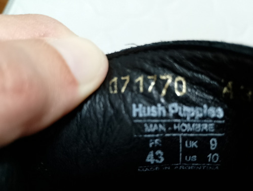 Zapatos Hombre Hush Puppies Air Flow Poco Uso Talle 42/43 Negro 42 (Usado)