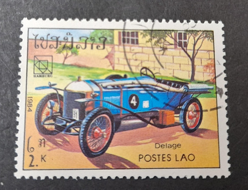 Sello Postal Laos 1984 Congreso Internacional De La Union Po