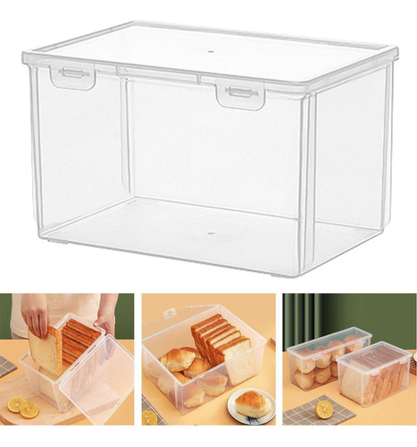 Caja De Pan Transparente Contenedor De Pan Soporte De Pan