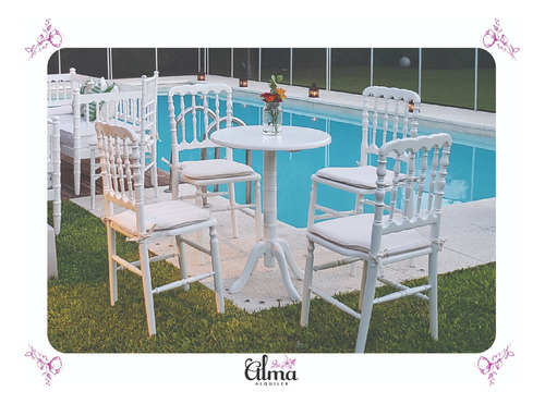 Lote De Mesa De Bar Cafe Tiffany/chiavari Con Sillas