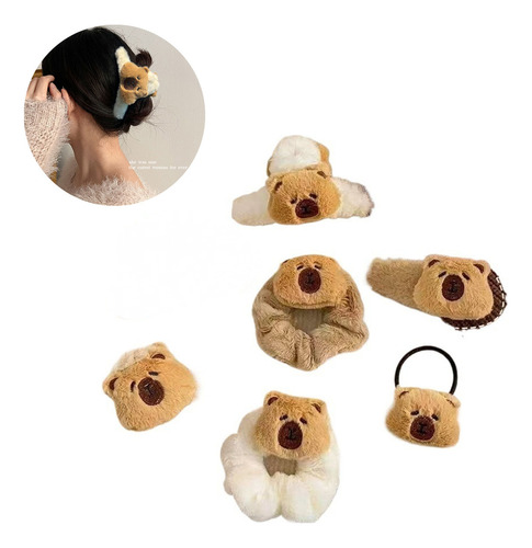 Acessórios De Cabelo Fofos Kapibala - Conjunto De 6 Peças B
