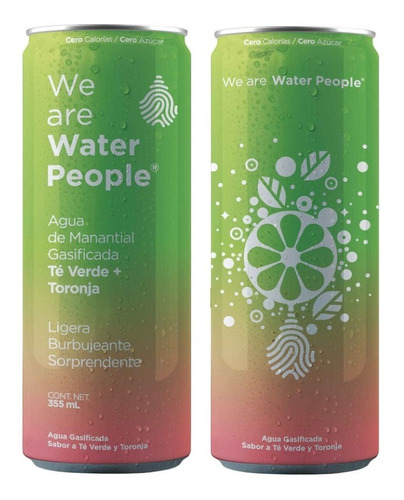 Water People Gasificada 355 Ml Té Verde Toronja 24 Latas