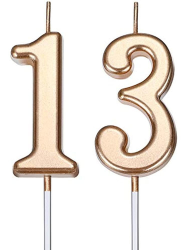 Velas De Cumpleaños Número 13 Velas De Número De Pastel Vela